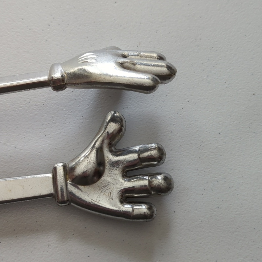 Disney Silver Hand-Shaped Stir/Salad Sticks Or Tongs ?? MICKEY!!!! - Picture 9 of 12